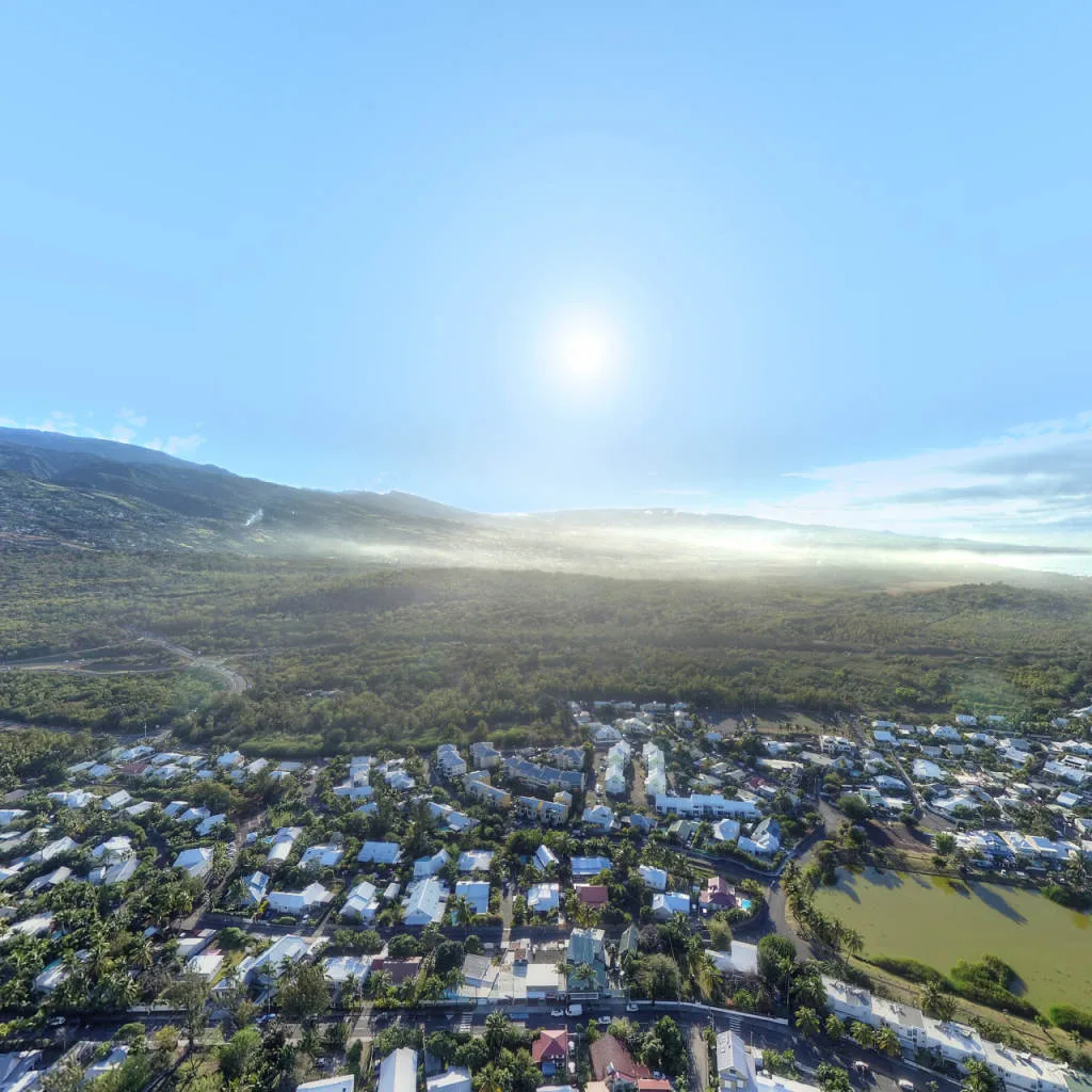 Vue du panorama : Le bassin Pirogue vu du ciel