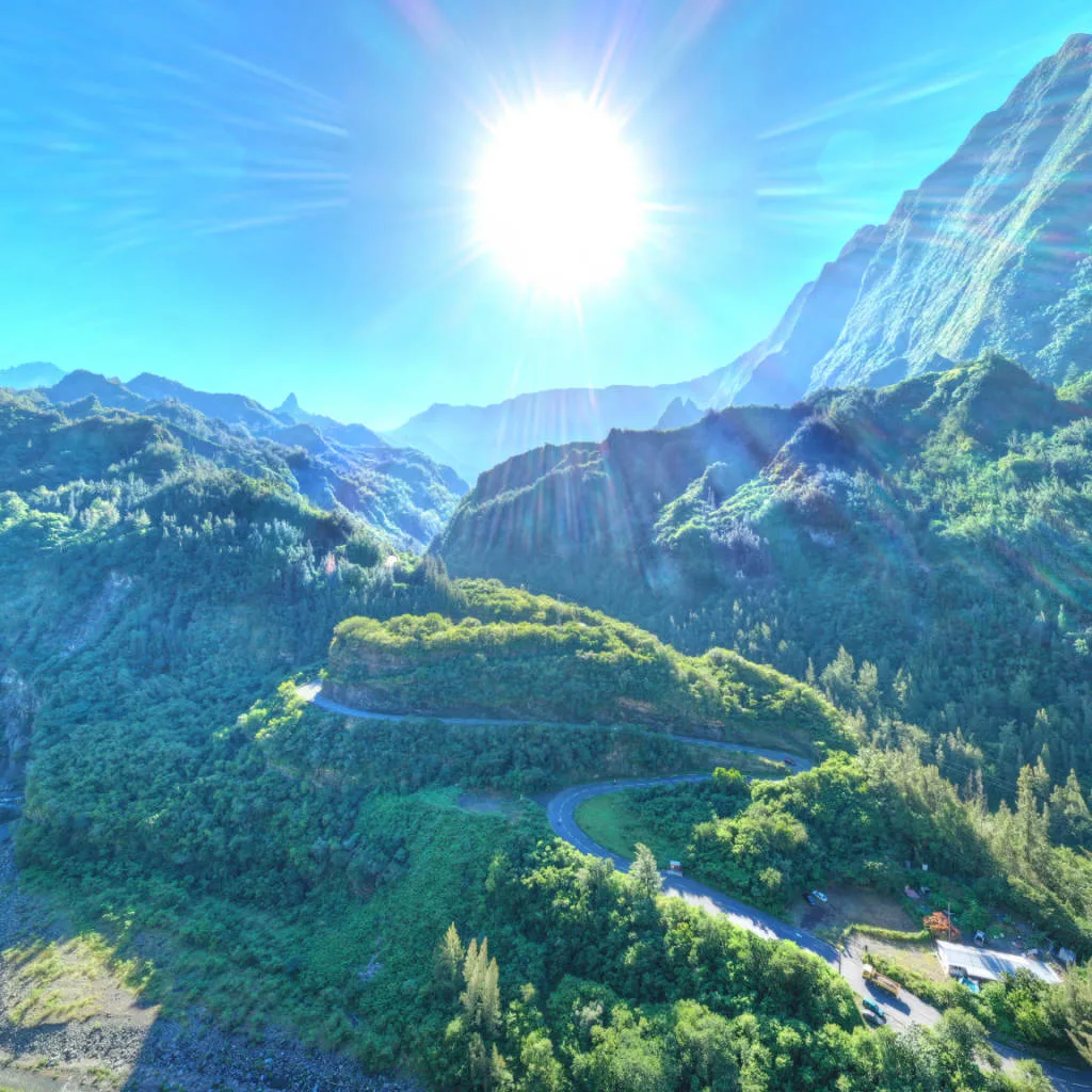 Vue du panorama : La vallée du Bras de Cilaos