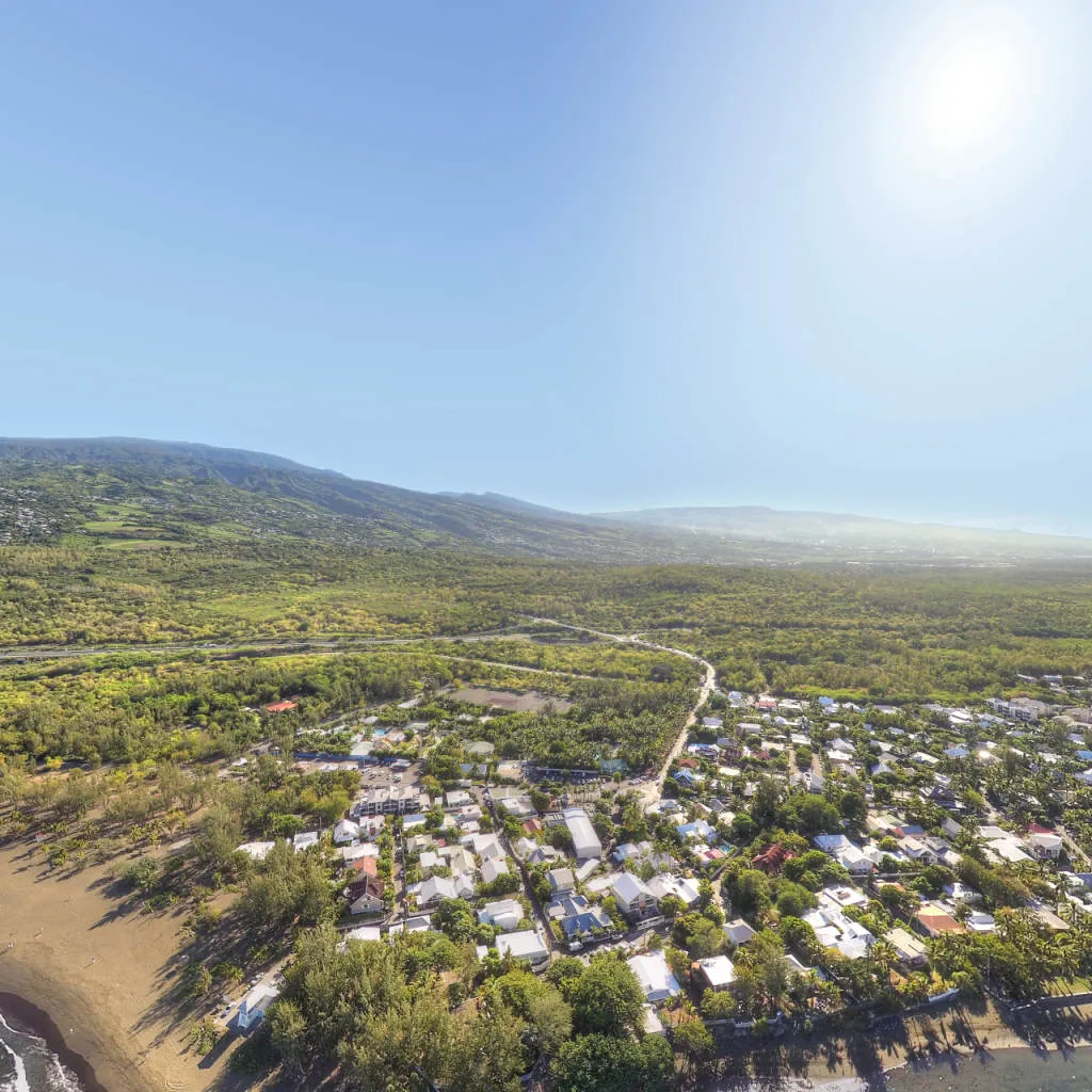 Vue du panorama : La pointe de L'Étang-Salé