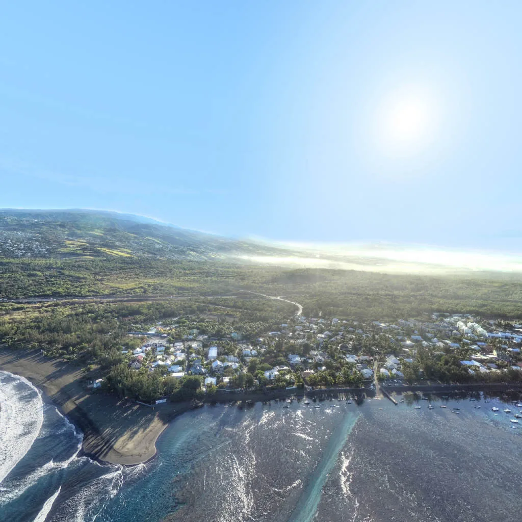 Vue du panorama : Le village et son platier