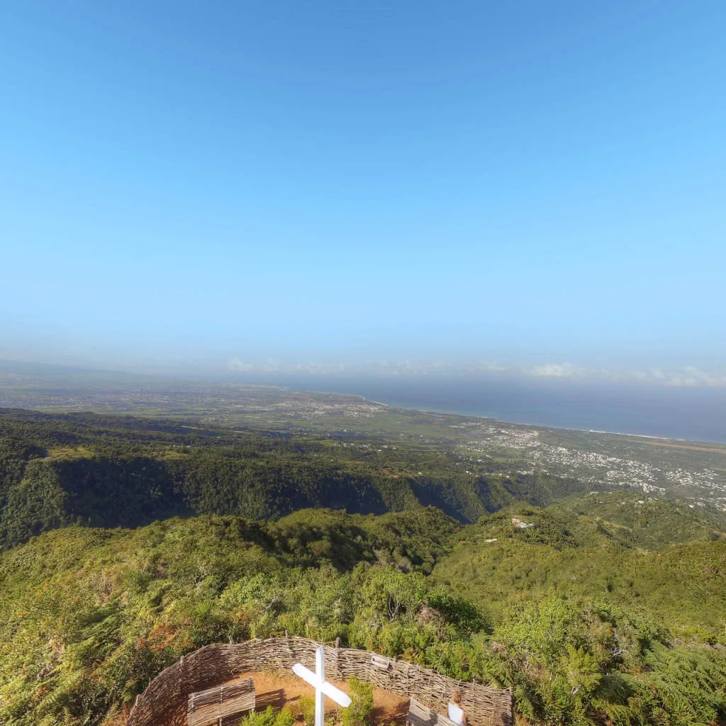 Vue du panorama : Au-dessus du Piton la Croix