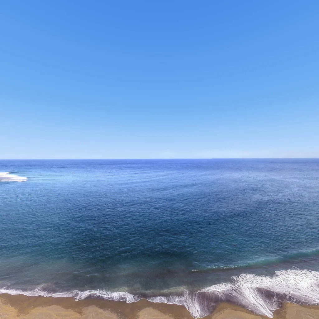 Vue du panorama : La grande plage de L'Étang-Salé