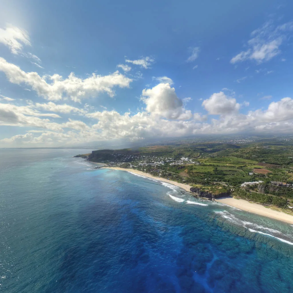 Vue du panorama : Boucan Canot et la plage des Aigrettes